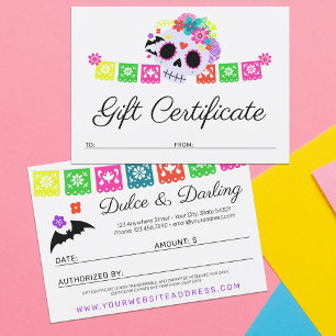 Sugar Skull Calavera Vleermuizen Cadeaubon Kaart