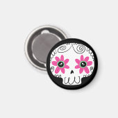 Sugar Skull Calaverita Dag van de Dode Sleutelhang Magneet (Voorkant / Achterkant)