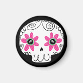 Sugar Skull Calaverita Dag van de Dode Sleutelhang Magneet (Voorkant)