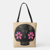 Sugar Skull Calaverita Dag van de Doden Tote Bag (Achterkant)