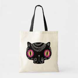 Sugar Skull Cat Catrina Dag van de Doden Tote Bag