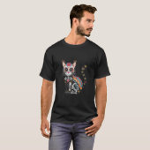 Sugar Skull Cat Kleurrijke Cat Lover Tanktop (Voorkant volledig)