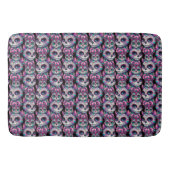 Sugar Skull Cat Pattern Badmat (Voorkant)