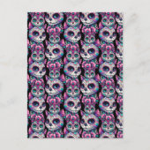 Sugar Skull Cat Pattern Briefkaart (Voorkant)