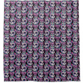 Sugar Skull Cat Pattern Douchegordijn (Voorkant)