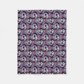 Sugar Skull Cat Pattern Fleece Deken (Voorkant)