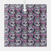 Sugar Skull Cat Pattern Glas Ornament (Voorkant)