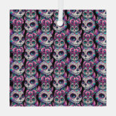 Sugar Skull Cat Pattern Glas Ornament (Achterkant)