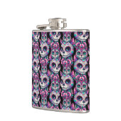 Sugar Skull Cat Pattern Heupfles (Links)