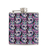 Sugar Skull Cat Pattern Heupfles (Voorkant)