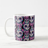Sugar Skull Cat Pattern Koffiemok (Links)