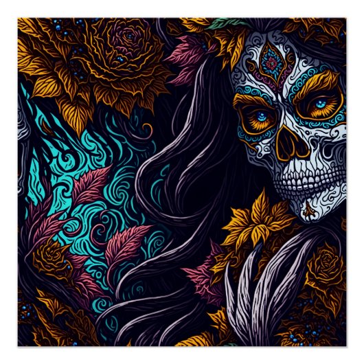 Sugar Skull Catrina Perfect Poster (Voorkant)