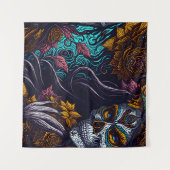 Sugar Skull Catrina Wandkleed (Voorkant (horizontaal))