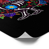 Sugar Skull Chicken Dia De Muertos Halloween Day O Poster (Hoek)