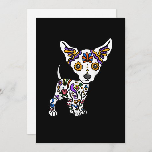 Sugar Skull Chihuahua Aankondiging (Voorkant / Achterkant)