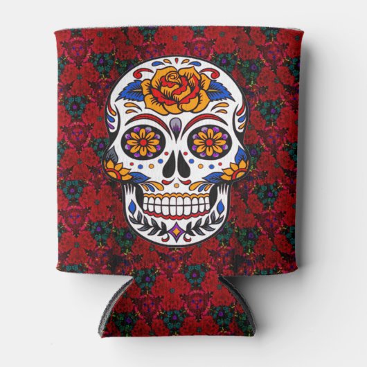 Sugar Skull Cinco de Mayo Personalize Jouw naam Blikjeskoeler (Voorkant)