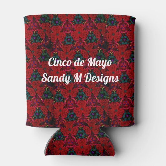 Sugar Skull Cinco de Mayo Personalize Jouw naam Blikjeskoeler (Achterkant)