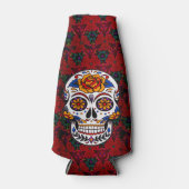 Sugar Skull Cinco de Mayo Personalize Jouw naam Flesjeskoeler (Voorkant)