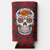 Sugar Skull Cinco de Mayo Personalize Jouw naam Seltzer Blikjeskoeler (Voorkant)