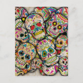 Sugar Skull Collage Briefkaart (Voorkant)