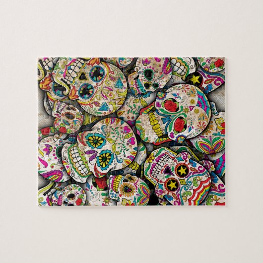 Sugar Skull Collage Legpuzzel (Horizontaal)