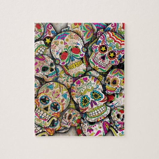Sugar Skull Collage Legpuzzel (Verticaal)