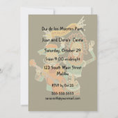 Sugar Skull Couple Dia de los Muertos Invitation Kaart (Achterkant)