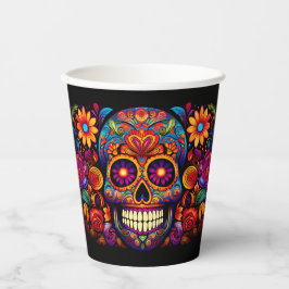 Sugar Skull Dag van de Dode Kleurrijke Papieren Be Bekers