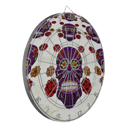 Sugar Skull (Dag van de Doden) Dartbord (Voorkant Links)