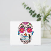 Sugar Skull - Dag van de Doden, Tattoo Briefkaart (Staand voorkant)