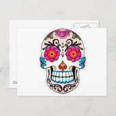 Sugar Skull - Dag van de Doden, Tattoo Briefkaart (Voorkant / Achterkant)