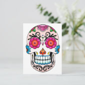 Sugar Skull - Dag van de Doden, Tattoo Briefkaart (Staand voorkant)
