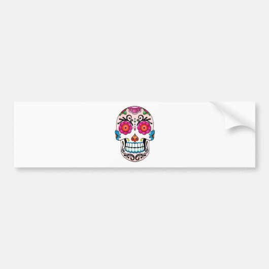 Sugar Skull - Dag van de dood, Tattoo, Mexico Bumpersticker (Voorkant)