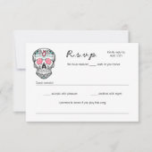 Sugar Skull Dancing Skeletons Wedding RSVP kaarten (Voorkant)