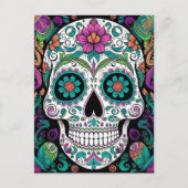 Sugar Skull Day Of The Dead Briefkaart (Voorkant)