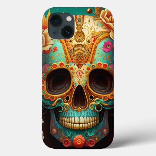 Sugar Skull Day Of The Dead Case-Mate iPhone Case (Achterkant)