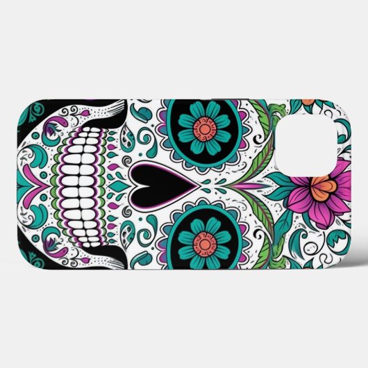 Sugar Skull Day Of The Dead Case-Mate iPhone Case (Achterkant (horizontaal))