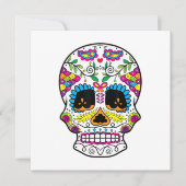 Sugar Skull Day of the Dead Dia de Los Muertos Art Bedankkaart (Voorkant)