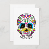 Sugar Skull Day of the Dead Dia de Los Muertos Art Save The Date (Voorkant / Achterkant)