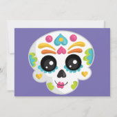 Sugar Skull Day of the Dead Halloween Verjaardag Kaart (Achterkant)
