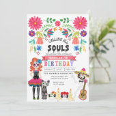 Sugar Skull Day of the Dead Halloween Verjaardag Kaart (Staand voorkant)