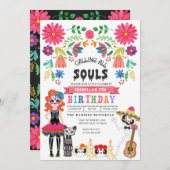 Sugar Skull Day of the Dead Halloween Verjaardag Kaart (Voorkant / Achterkant)