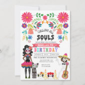 Sugar Skull Day of the Dead Halloween Verjaardag Kaart (Voorkant)