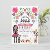 Sugar Skull Day of the Dead Halloween Verjaardag Kaart (Staand voorkant)