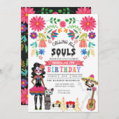 Sugar Skull Day of the Dead Halloween Verjaardag Kaart (Voorkant / Achterkant)