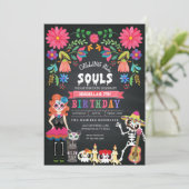 Sugar Skull Day of the Dead Halloween Verjaardag Kaart (Staand voorkant)