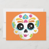 Sugar Skull Day of the Dead Halloween Verjaardag Kaart (Achterkant)