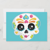 Sugar Skull Day of the Dead Halloween Verjaardag Kaart (Achterkant)