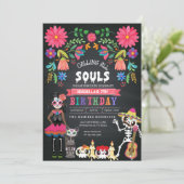 Sugar Skull Day of the Dead Halloween Verjaardag Kaart (Staand voorkant)