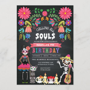 Sugar Skull Day of the Dead Halloween Verjaardag Kaart